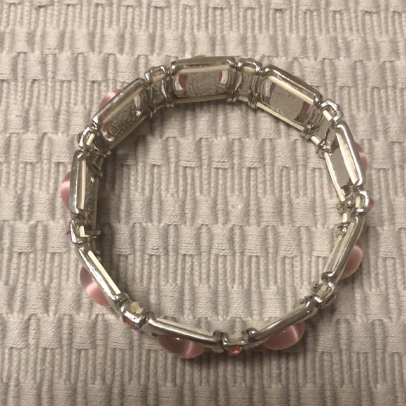 Pretty Pink & Silver Fashion Bracelet Non-tarnishing Silver with lots of Bling - Picture 4 of 6